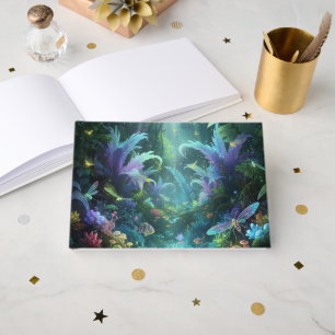 Livro De Visitas Floresta Mágica Enluarada Bioluinescente 