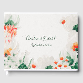 Livro De Visitas Floresta Verde - Laranja Branco Russo