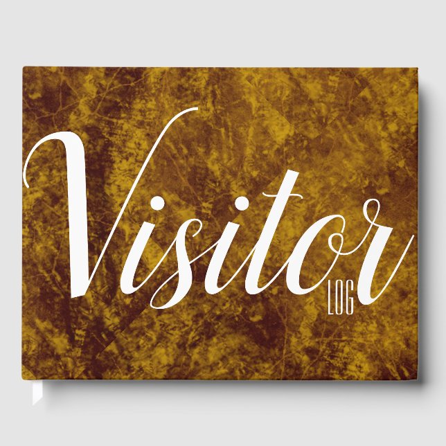 Livro De Visitas Folha de Mármore de Couro | Manuais de registro de (Frente)