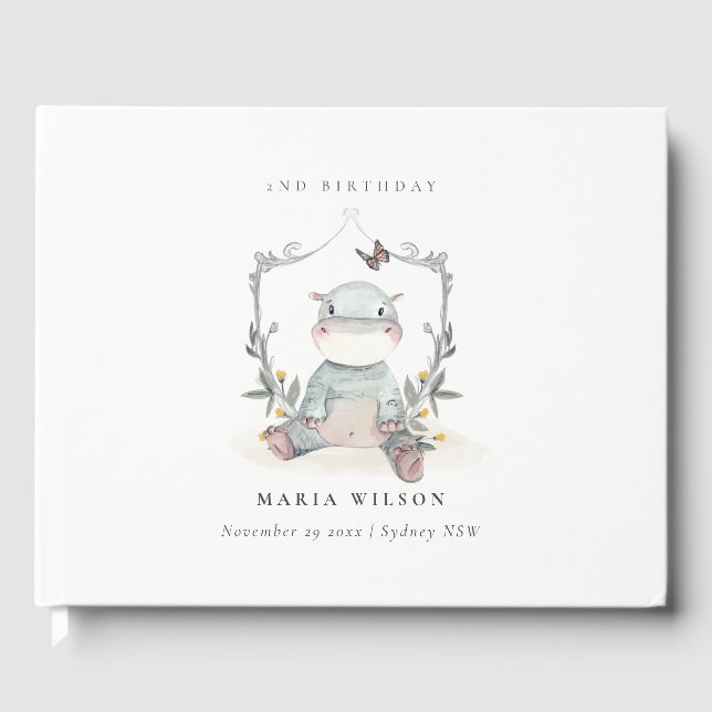 Livro De Visitas Folhagem de Hippo, Bebê Amarelo-Bonito, Qualquer I (Frente)