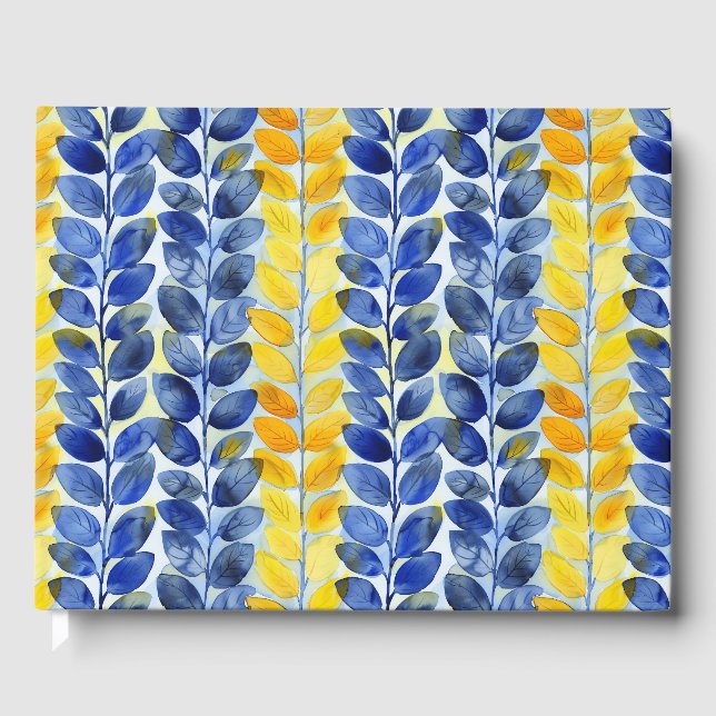 Livro De Visitas Folhas Amarelas e Azuis (Frente)