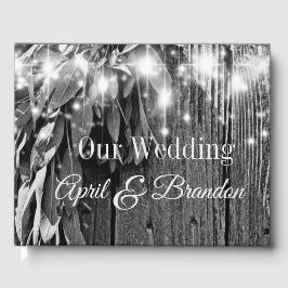 Livro De Visitas Folhas botânicas de boho, madeiras-do-mar