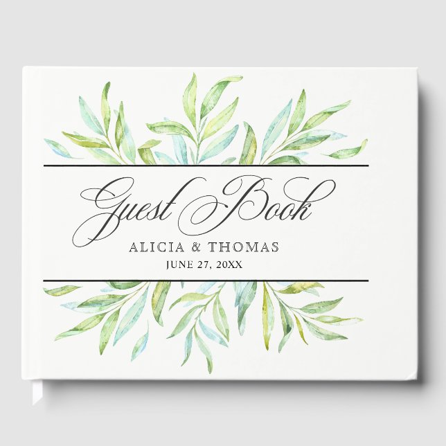 Livro De Visitas Folhas de Cor Azul e Verde (Frente)