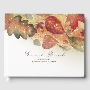 Livro De Visitas Folhas de outono e Casamento com falhas