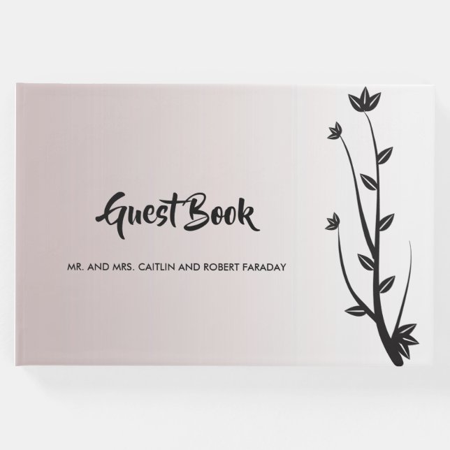 Livro De Visitas Folhas modernas elementares simples (Frente)