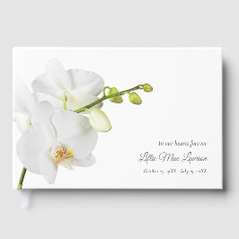 Livro De Visitas Forever in our Hearts Orchid Funeral Memorial