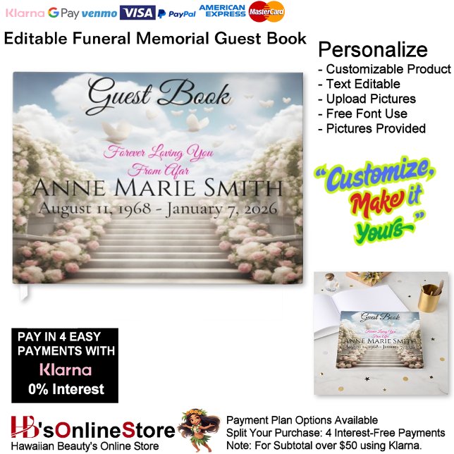 Livro De Visitas Forever Loving You From Afar Funeral Memorial (Forever Loving You From Afar Funeral Memorial Guest Book.)