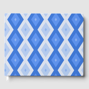 Livro De Visitas Formas de diamante azul