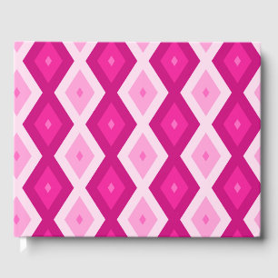 Livro De Visitas Formas de diamante fuchsia