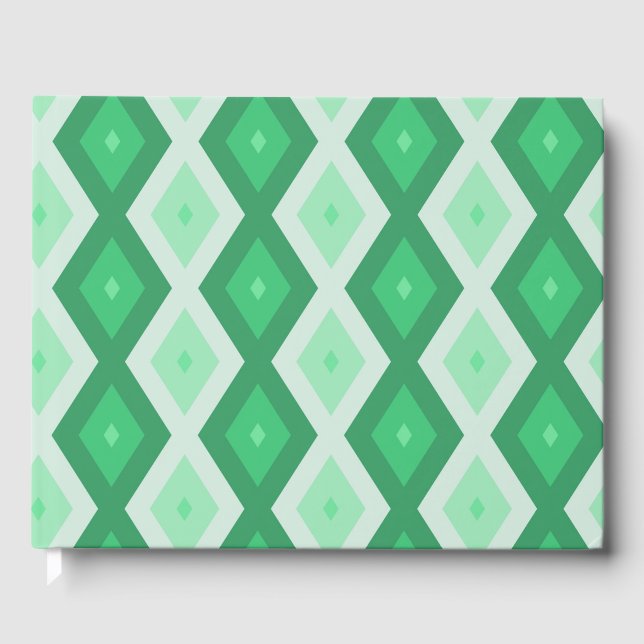Livro De Visitas Formas de diamante verde (Frente)