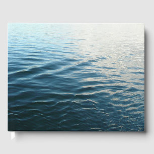 Livro De Visitas Formas de Fotografia da Abstrato de Água Azul