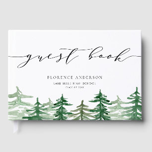 Livro De Visitas Formatação Rustic Watercolor Forest