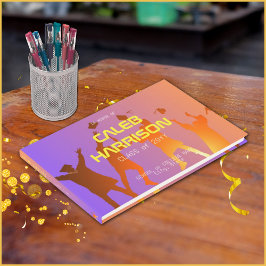 Livro De Visitas Formatação Tecnológica Moderna Sunset Vibrante