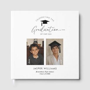 Livro De Visitas Formatura Então e Agora Menino 2 Foto Bem-vindo