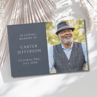 Livro De Visitas Foto da Cinza Azul do Memorial Guest Book