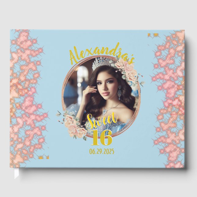 Livro De Visitas Foto da Princesa Fairytale, 16 anos (Frente)