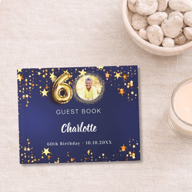 Livro De Visitas Foto das estrelas douradas azuis do marinho de ani (Criador carregado)