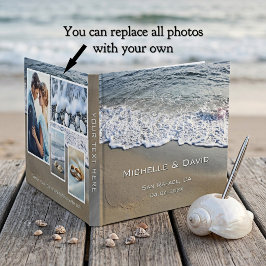 Livro De Visitas Foto de Casamento na Costa da Praia à Beira-Mar