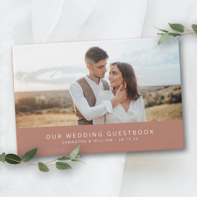 Livro De Visitas Foto de casamento simples e mínima (Criador carregado)