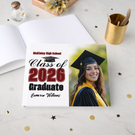 Livro De Visitas Foto de Formatura da Turma de 2026 Marrom