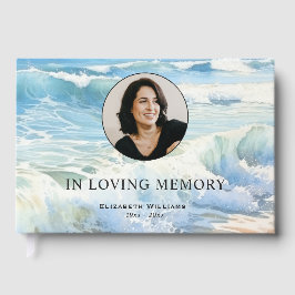 Livro De Visitas Foto de Funeral Memorial Ondas Rolantes