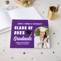 Foto de Graduado Roxo Branco Personalizada Graduaç