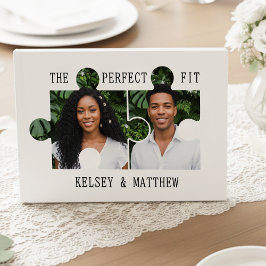 Livro De Visitas Foto de Peça de Puzzle Casamento Ajuste Perfeito