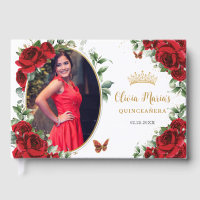 Foto de Quinceanera Dourada Floral Elegante do Ros