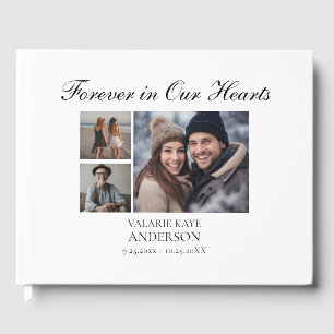 Livro De Visitas Foto de Script Elegante para Nossos Corações