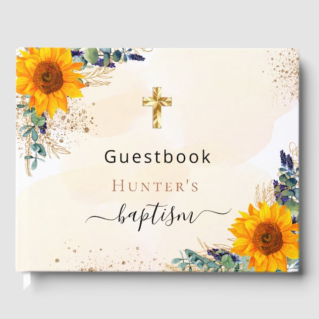 Livro De Visitas Foto do eucalipto verde dos flores solares do bati (Frente)