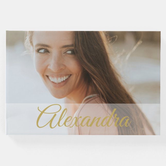 Livro De Visitas Foto Dourada Foto Moderna Convidado do Partido Pes (Frente)