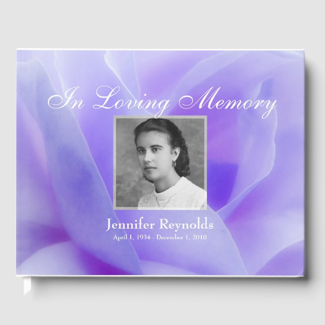 Livro De Visitas Foto Memorial ou Diário Funeral (Frente)