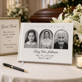 Livro De Visitas Foto Personalizada de Funeral Memorial