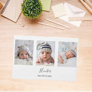 Livro De Visitas Foto personalizada do Batismo Menino moderno