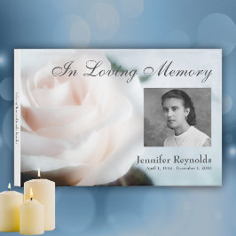 Livro De Visitas Foto personalizada floral Condolências funerárias