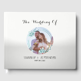 Livro De Visitas Foto personalizada Turquoise Wreath