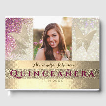 Foto Quinceanera Glitter Rosa