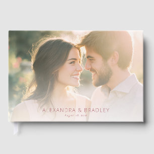 Livro De Visitas Foto Romântica Bege