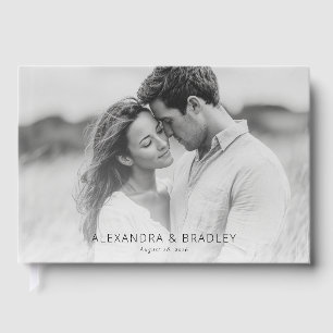 Livro De Visitas Foto Romântica em Preto e Branco