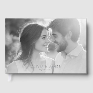 Livro De Visitas Foto Romântica em Tons de Cinza