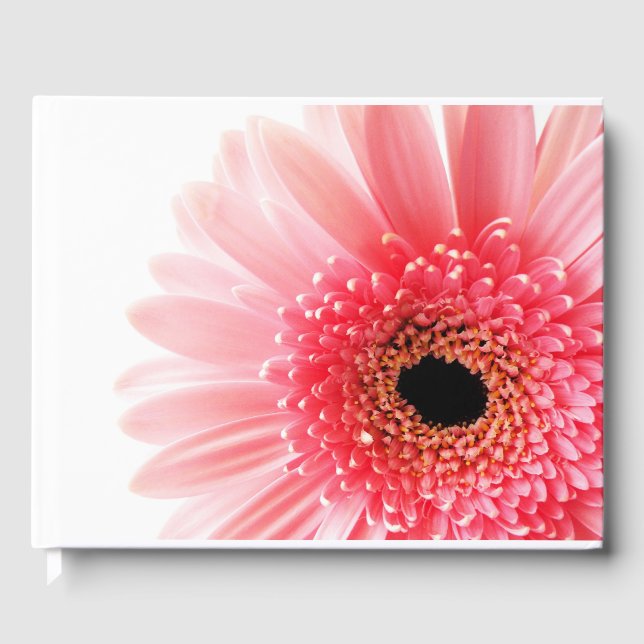 Livro De Visitas Fotografia de Gerbera Daisy Rosa Fresca (Frente)