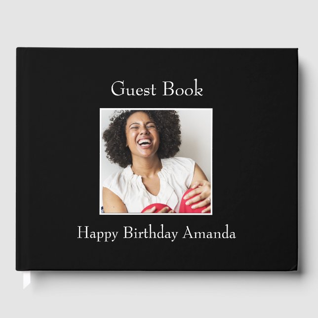 Livro De Visitas Fotografia, Foto Personalizada - Personalizada (Frente)