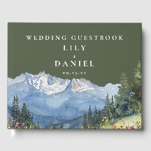 Fotos de Casamento de Montanha com Aquarela Verde 
