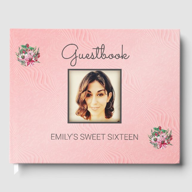 Livro De Visitas Fotos E Flores Coloridas (Frente)