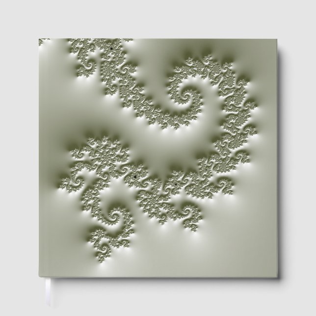 Livro De Visitas Fractal verde pálido (Frente)