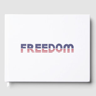 Livro De Visitas Freedom American Flag for Patriotic & Liberty Gift