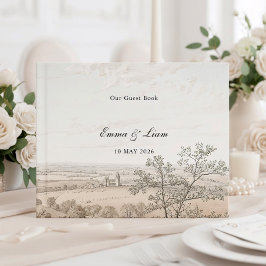 Livro De Visitas French Country Toile Wedding Guest Book