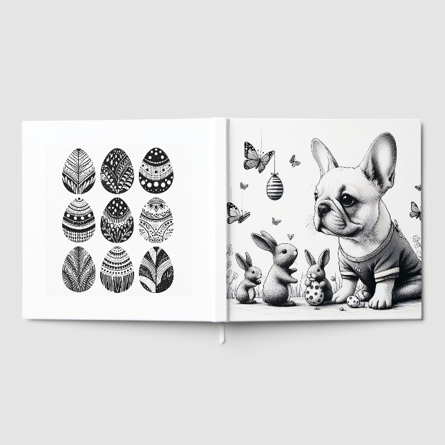 Livro De Visitas Frenchie e bunnies (Completo)