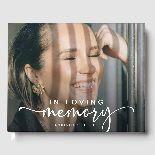 Livro De Visitas Full Photo In Loving Memory Remembrance (Frente)