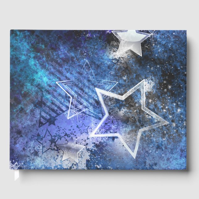 Livro De Visitas Fundo de Espaço com Estrelas (Frente)